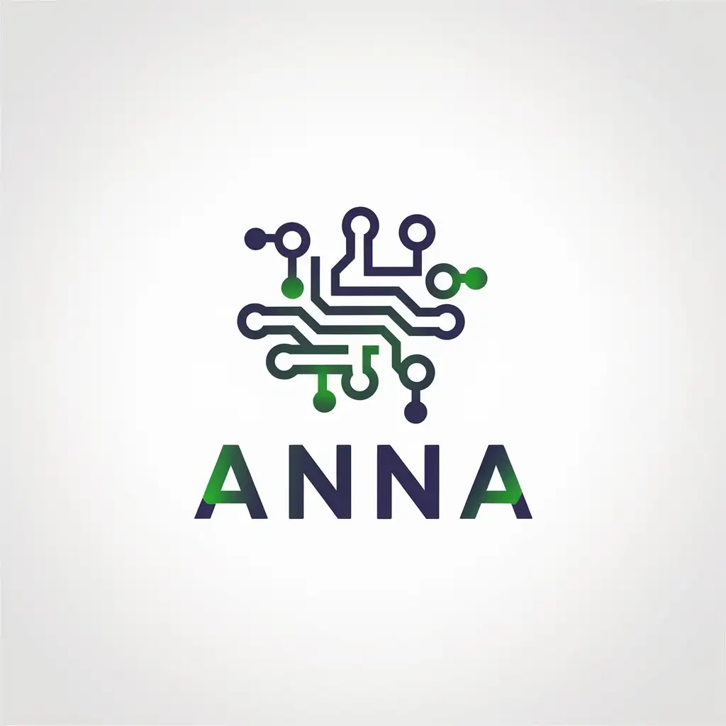 LOGO Design for ANNA Green Network and Artificial Neural Architecture for Technology Industry