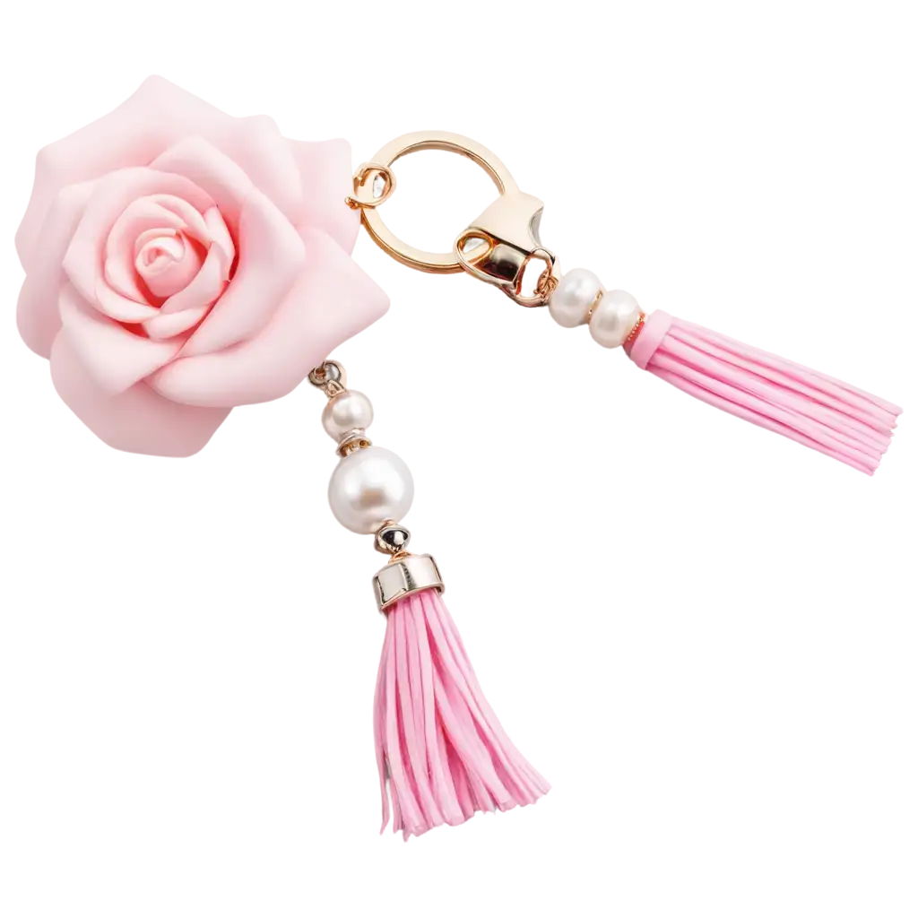 Rose-Flowers-Bag-Charm-Keychain-PNG-Perfect-for-Stunning-Digital-Designs