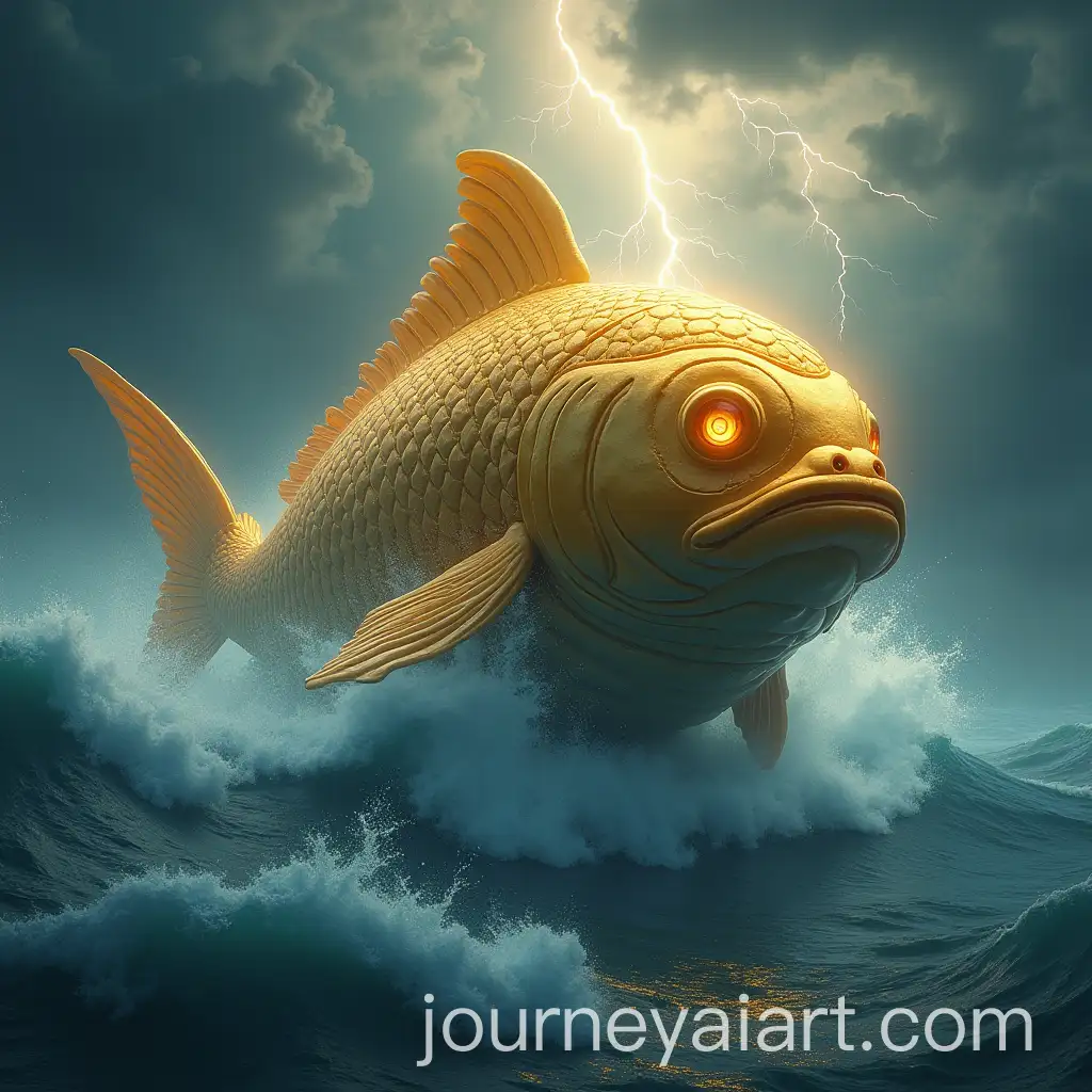 GoldenScaled-Matsya-Fish-Navigating-Sacred-Vedas-in-Stormy-Ocean