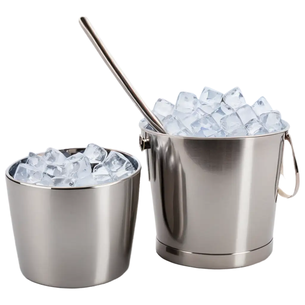 Stainless-Steel-Ice-Bucket-with-Ice-Cubes-and-Silver-Tongs-Elegant-PartyPNG-Image-SEO-Analysis-Setting-PNG-Image-for-Clean-and-Crisp-Photography