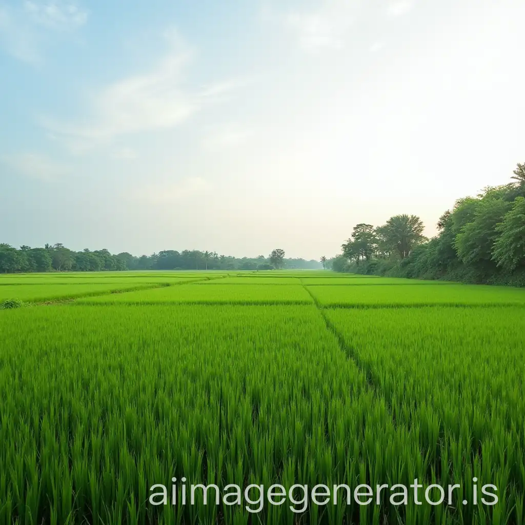 Scenic-View-of-a-Paddy-Field-with-Lush-Green-Rice-Plants