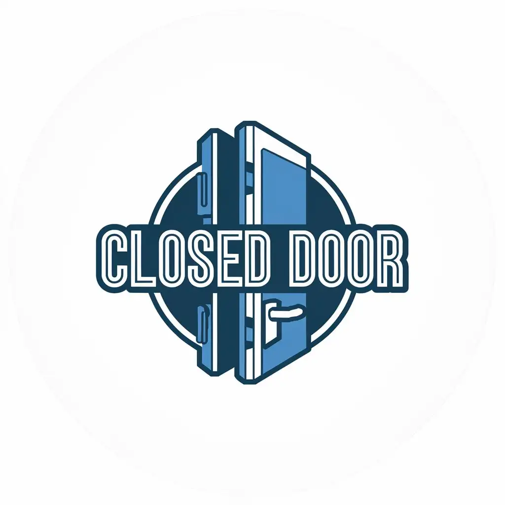 LOGO Design for Closed Door Modern Vector Design with Door Symbol on Clear Background