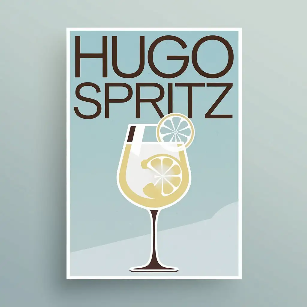 Minimalist-Vector-Illustration-of-Hugo-Spritz-in-Digital-Collage-Style