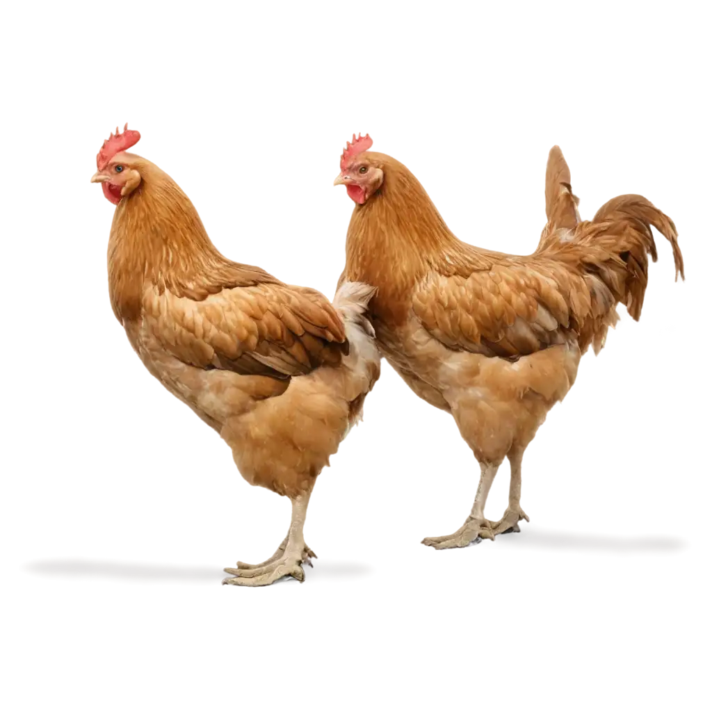 HighQuality-PNG-Image-of-Three-Brown-Farm-Chickens-Perfect-for-Digital-and-Print-Media