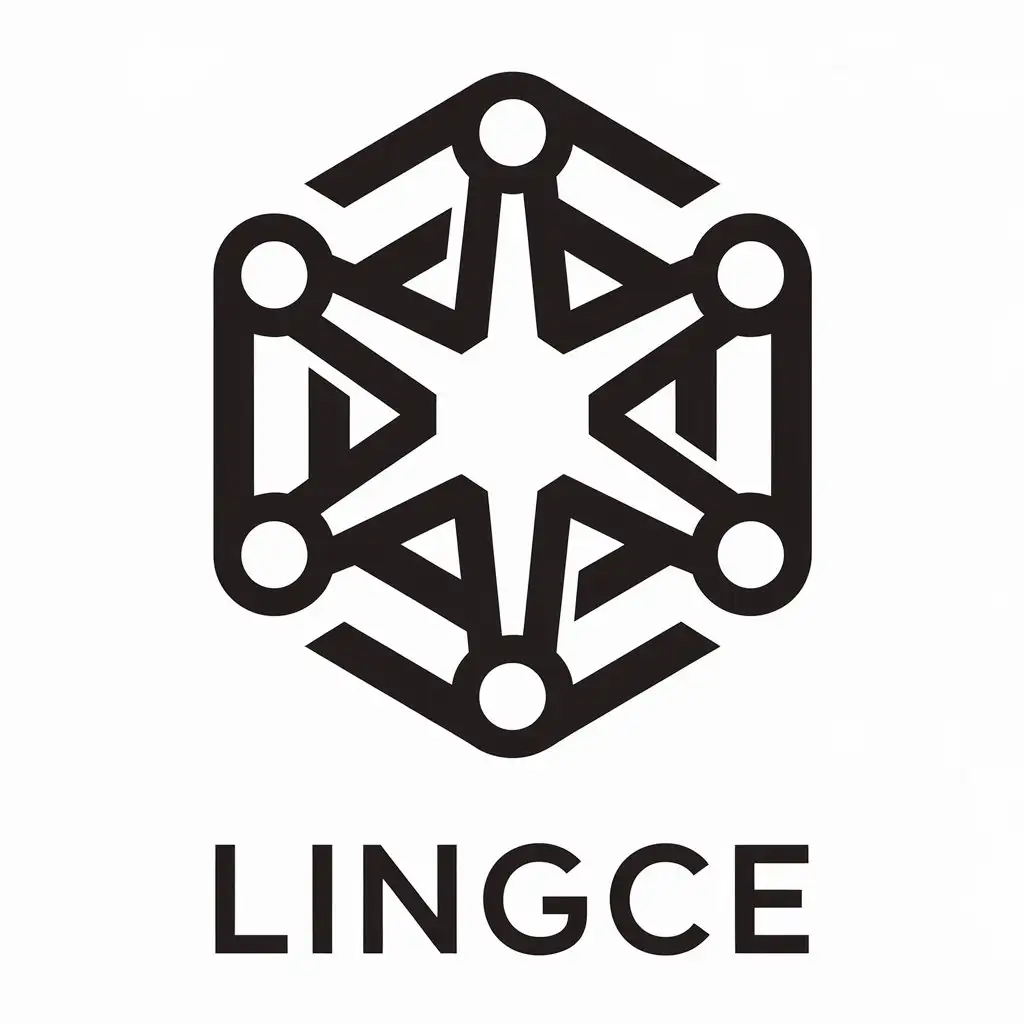 LOGO Design for Lingce Mechanical Structure with MultiHole Theme for Technology Industry