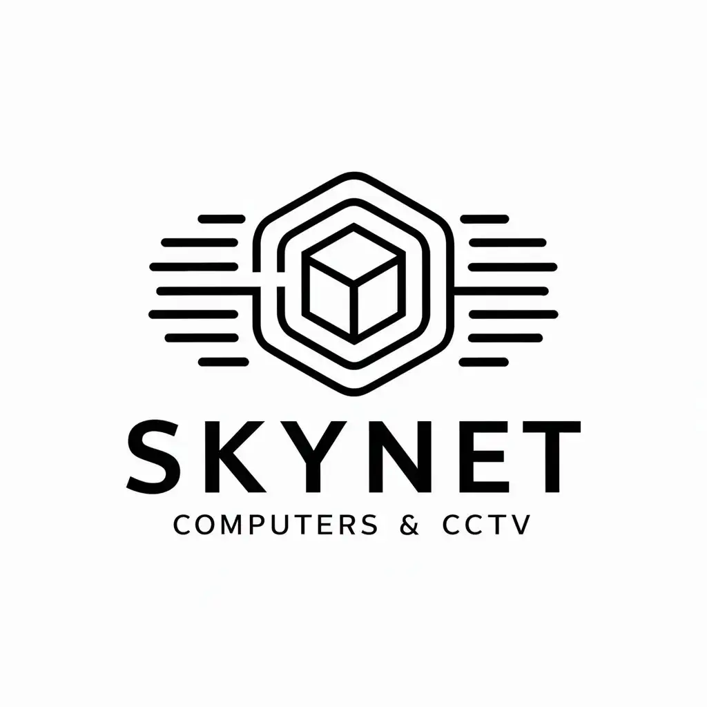 LOGO Design For Skynet Computers CCTV Complex Vector Logo with CCTV Symbol