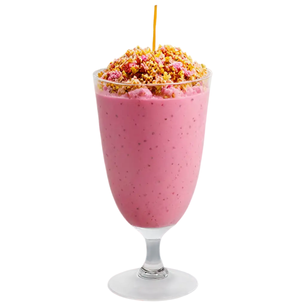 PNG-Image-of-Pink-Color-King-Falooda-in-a-Transparent-Glass-for-Clear-and-HighQuality-Visuals