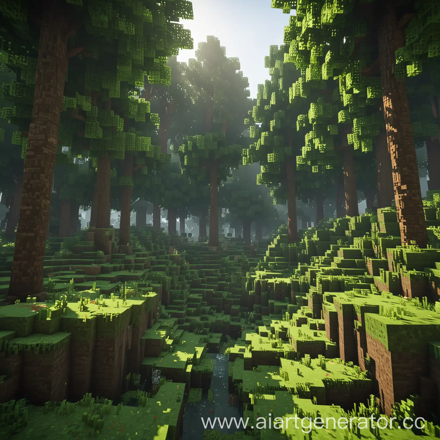 Immersive-Minecraft-RTX-Forest-Scene