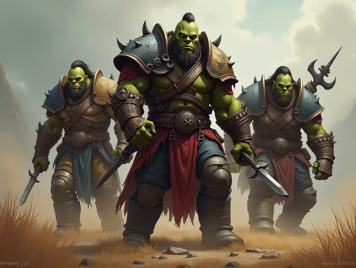 Orcs in modern battle gear