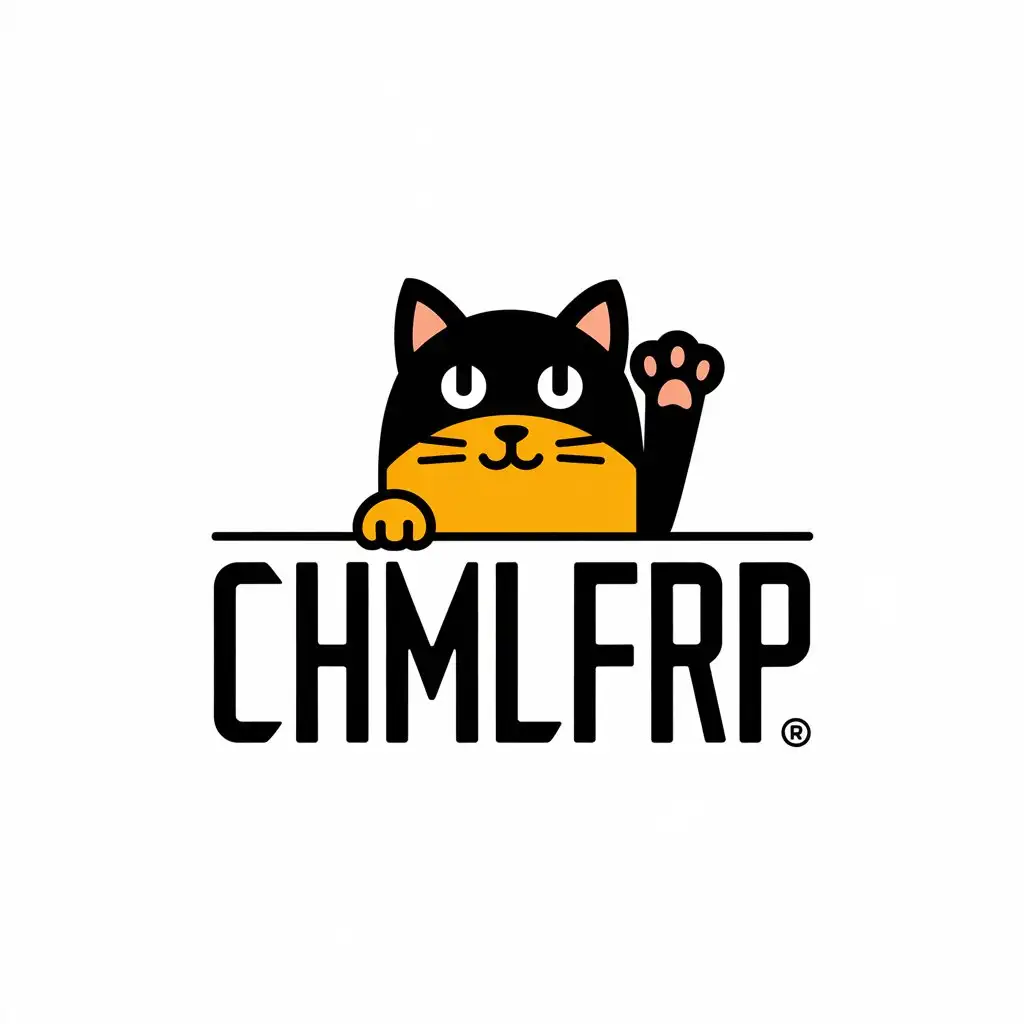 LOGO Design for ChmlFrp Cat Symbol with Clear Background in Modern Style