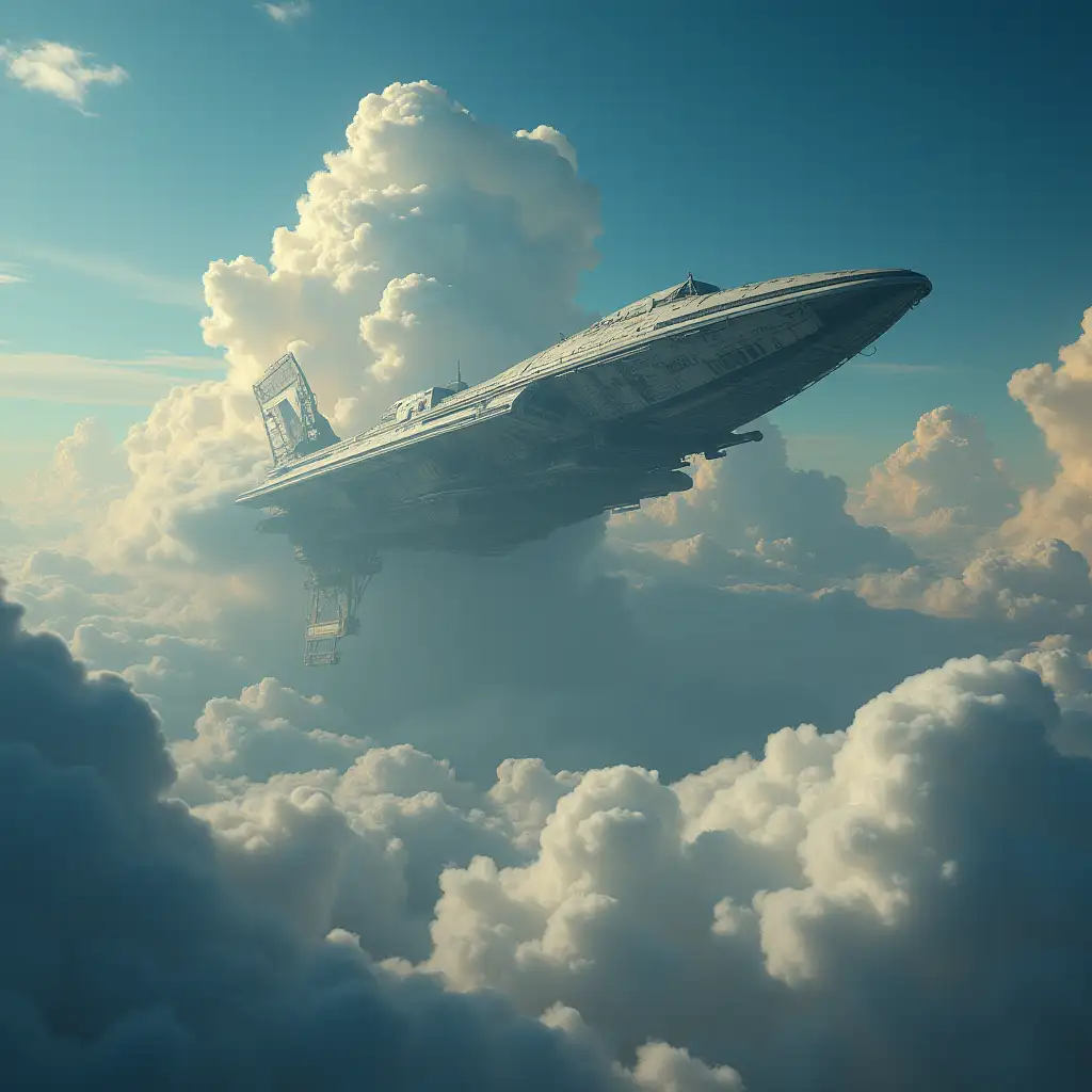 futuristic episode of a problem solving cloudship