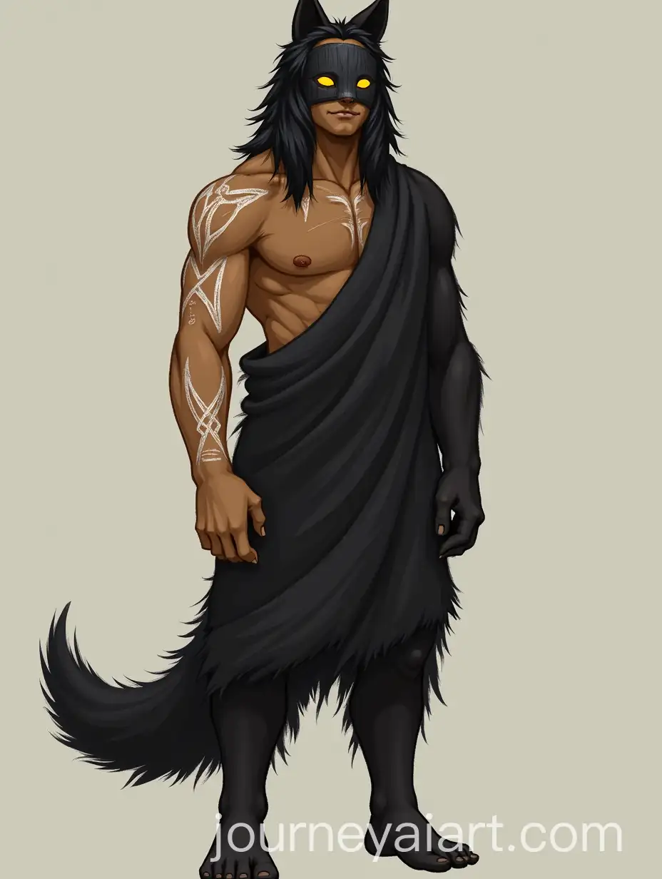 Mystical-HalfHuman-HalfAnimal-Warrior-with-Black-Toga-and-Glowing-Eyes