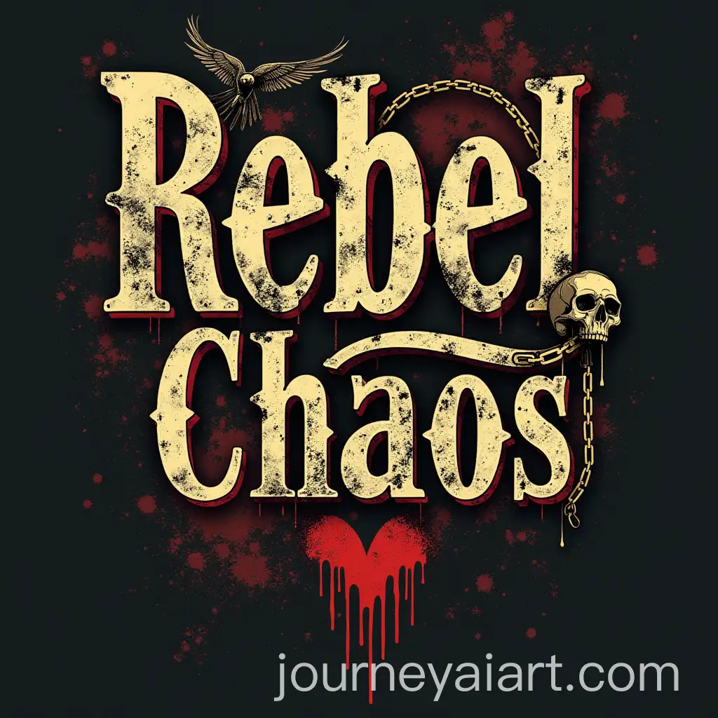 Edgy-Rebel-TShirt-Design-with-Skull-and-Chains-in-Grunge-Style