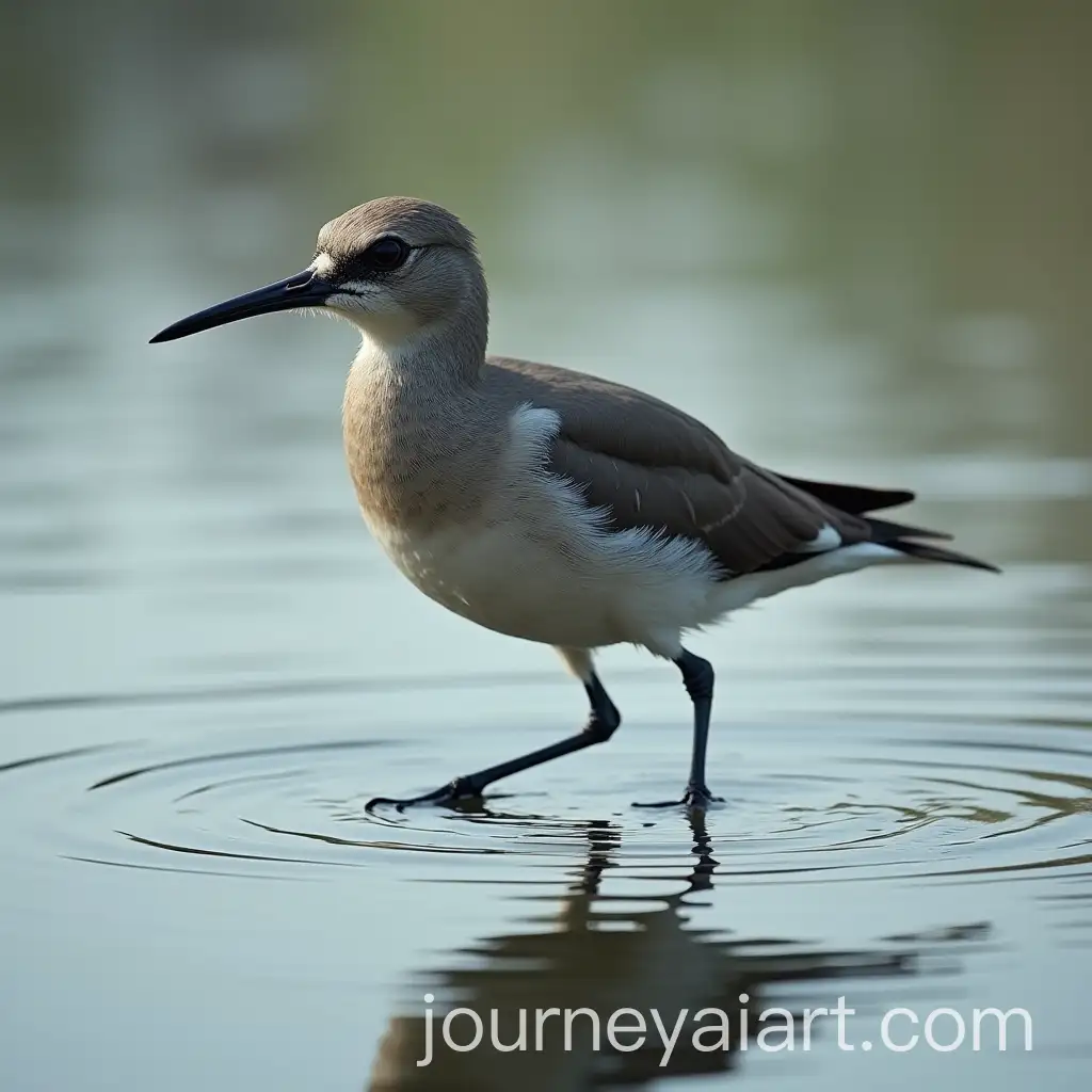 AI-Image-Prompt-ExpansionBird-Walking-on-Water-with-Black-Adidas-Campus-Shoes