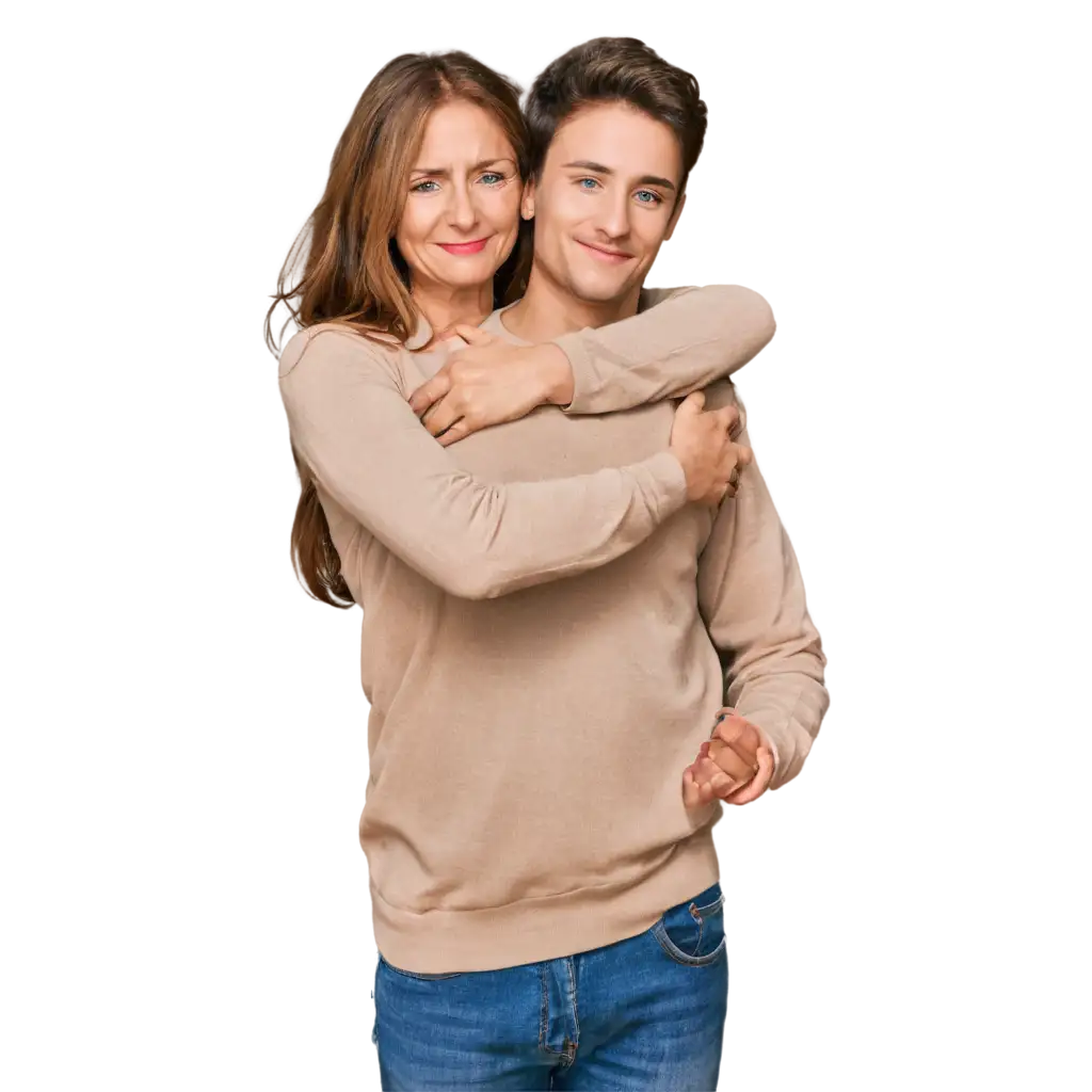 Adult-Son-Hugging-His-Mother-with-Look-of-Deep-Appreciation-HighQuality-PNG-Image-for-Emotional-Family-Moments