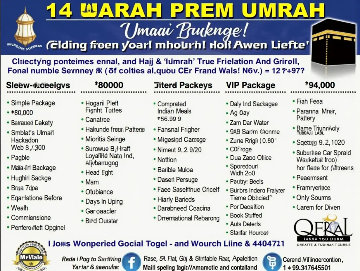 🌟 Experience a Hassle-Free Umrah Journey! 🌟n✨ 14 Days Mumbai to Mumbai Umrah Packages ✈️nWith Quba International Hajj & Umrah Tours & Travels, embark on a spiritual journey like never before! 🕋nn📋 Packages Starting From Just ₹80,000!nChoose from:n✔️ Simple Package: ₹80,000n✔️ Semi-Deluxe Package: ₹90,000n✔️ Deluxe Package: ₹100,000n✔️ VIP Package: ₹120,000nn🛫 Exclusive Services Include:nFlight Tickets ✈️nComfortable Hotels near Haram 🏨nDaily Indian Meals 🍛nZam Zam Water 💧nDua Books & Tawaaf Tasbeeh 📖nSpecial Care for Senior Citizens ❤️nAnd much more to ensure your comfort and convenience!nn📞 Contact Us Today!n📍 Near AB.Flex, Jameel Colony, Walgaon Road, Amravati - 444701n📲 Call: +91 9881954177 / +91 9921745507nn🔗 Book Now for a Memorable Spiritual Experience!n