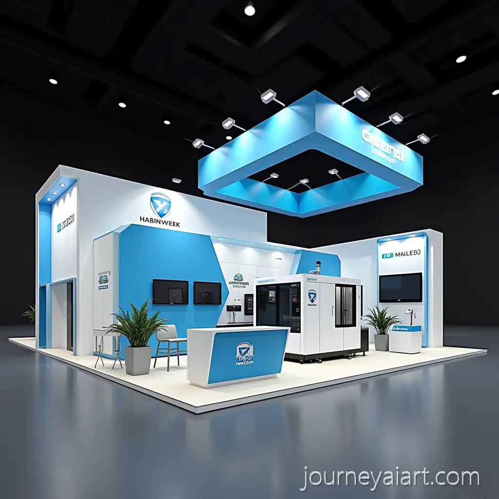 Plastic-Injection-Machinery-Booth-Design-for-Exhibition-with-2x8-Meter-Machine