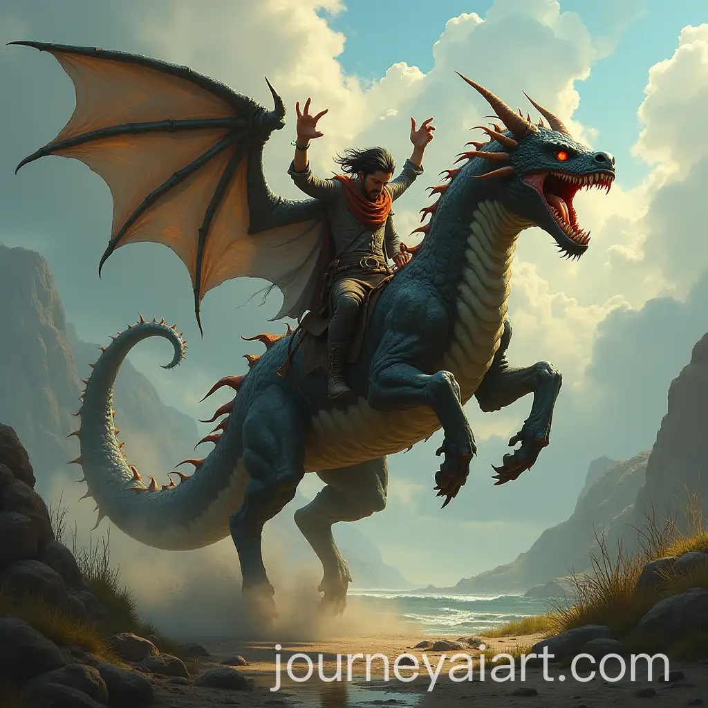Demon-Riding-a-Massive-Monster-Worm-in-a-Dark-Fantasy-Landscape