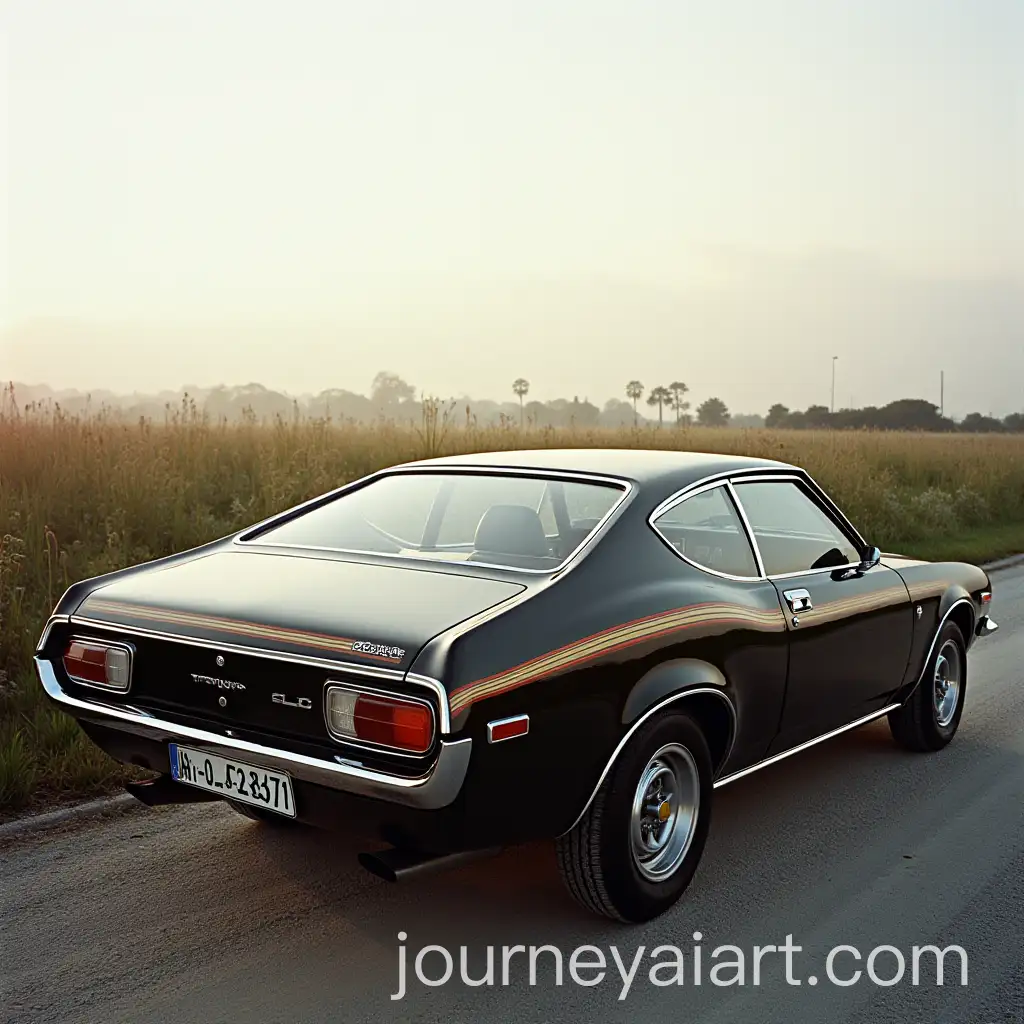 Toyota-Celica-GT-and-Ford-Coupe-1974-Fastback-Side-View