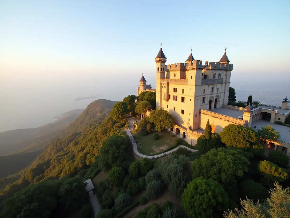 Sunrise-Over-San-Marino-Castle-A-Timeless-Elegance