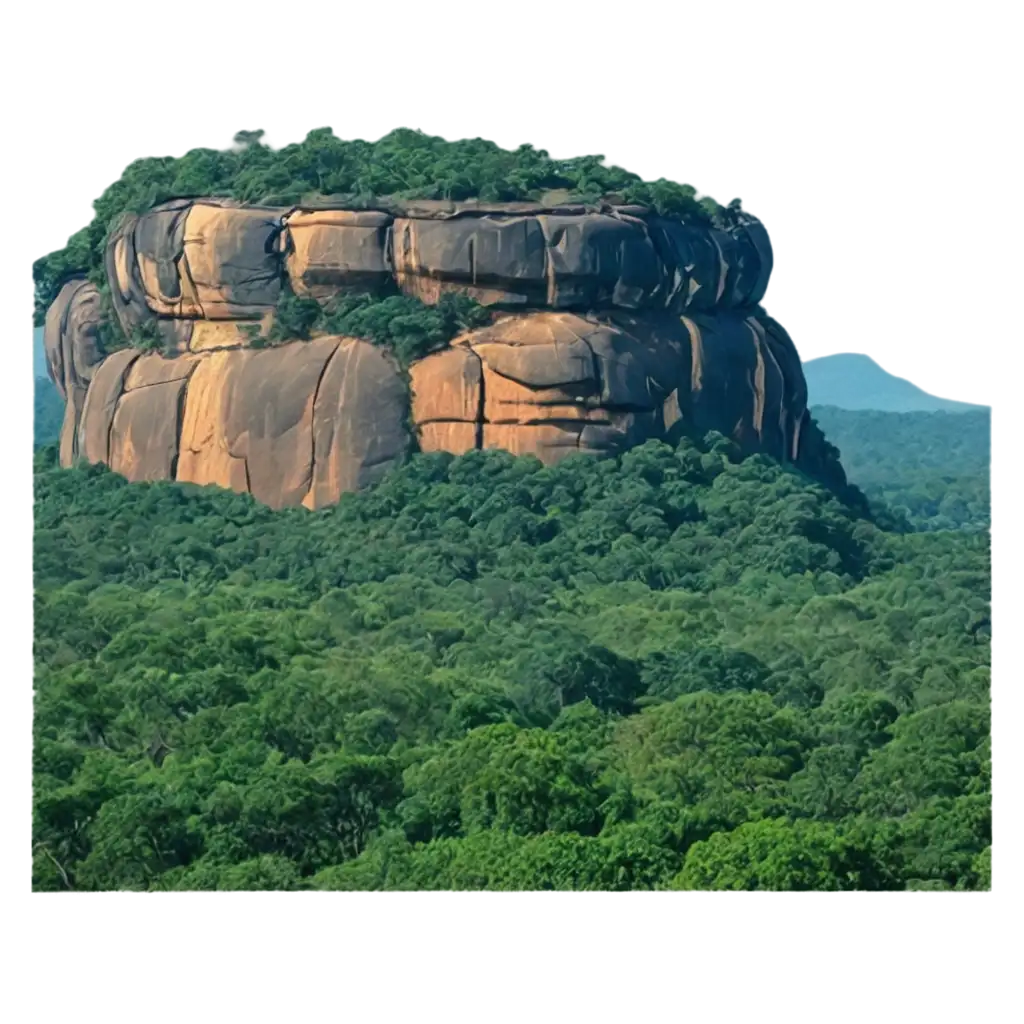 Sigiriya-Lion-Rock-Sri-Lanka-PNG-Image-Majestic-Ancient-Fortress-in-HighQuality-Format