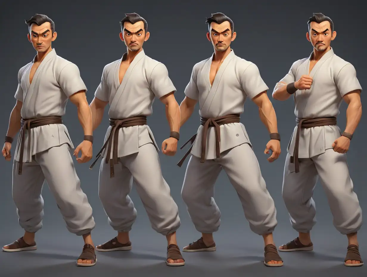 Dynamic-3D-Kung-Fu-Master-Character-Poses