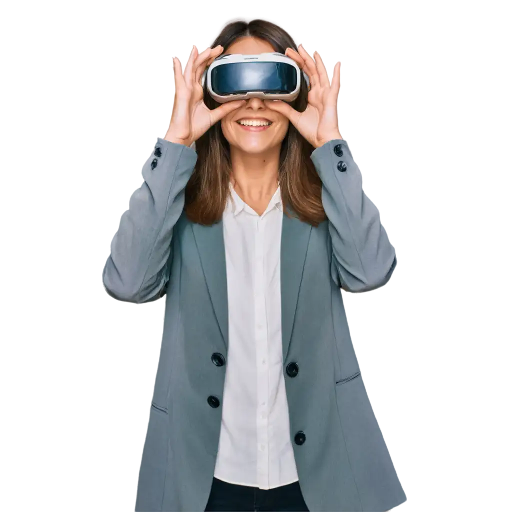 face of a teacher with virtual reality glasses