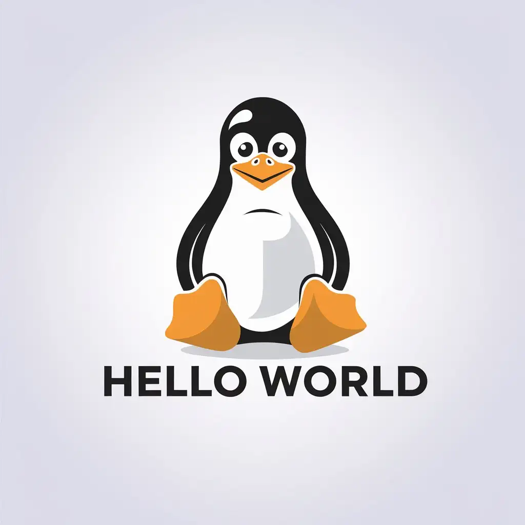 LOGO-Design-for-Hello-World-Linux-Minimalist-Vector-Art-with-Clear-Background