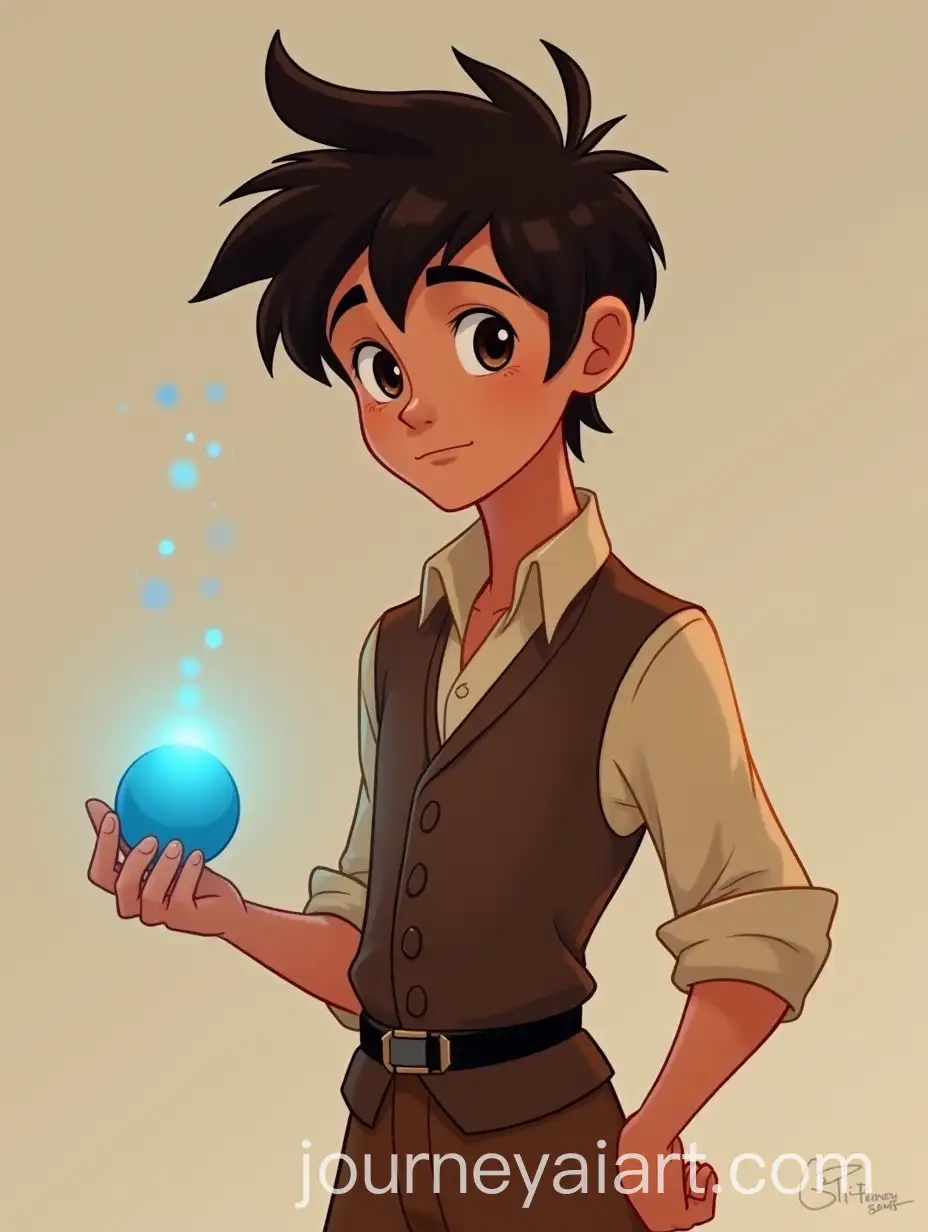 Young-Man-Holding-Floating-Blue-Orb-in-Disney-Movie-Wish-Artstyle