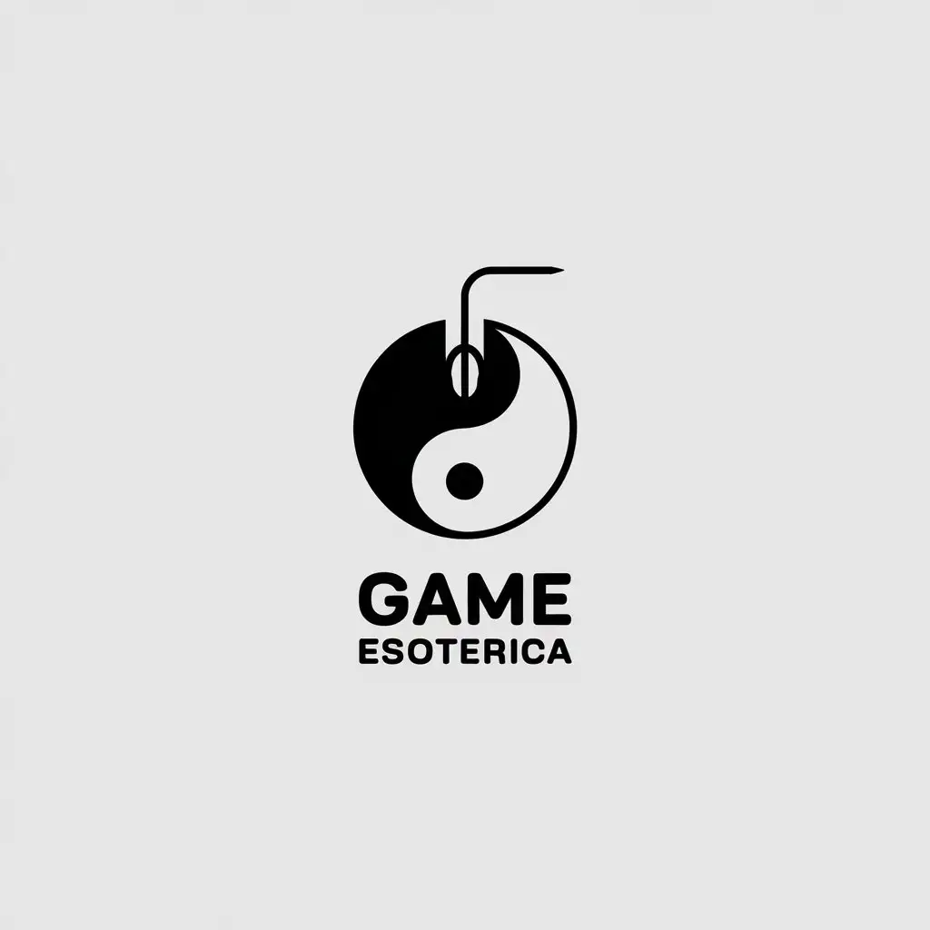 LOGO Design for Game Esoterica Mouse Tai Chi Yin Yang Minimalistic Symbol for Entertainment Industry