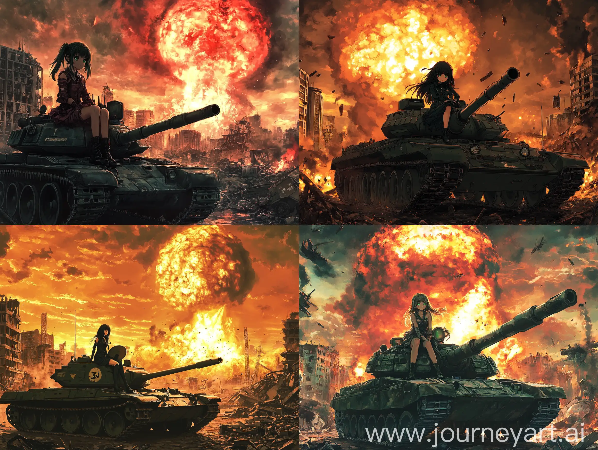 Anime-Girl-on-T72-Tank-Amid-Nuclear-Explosion