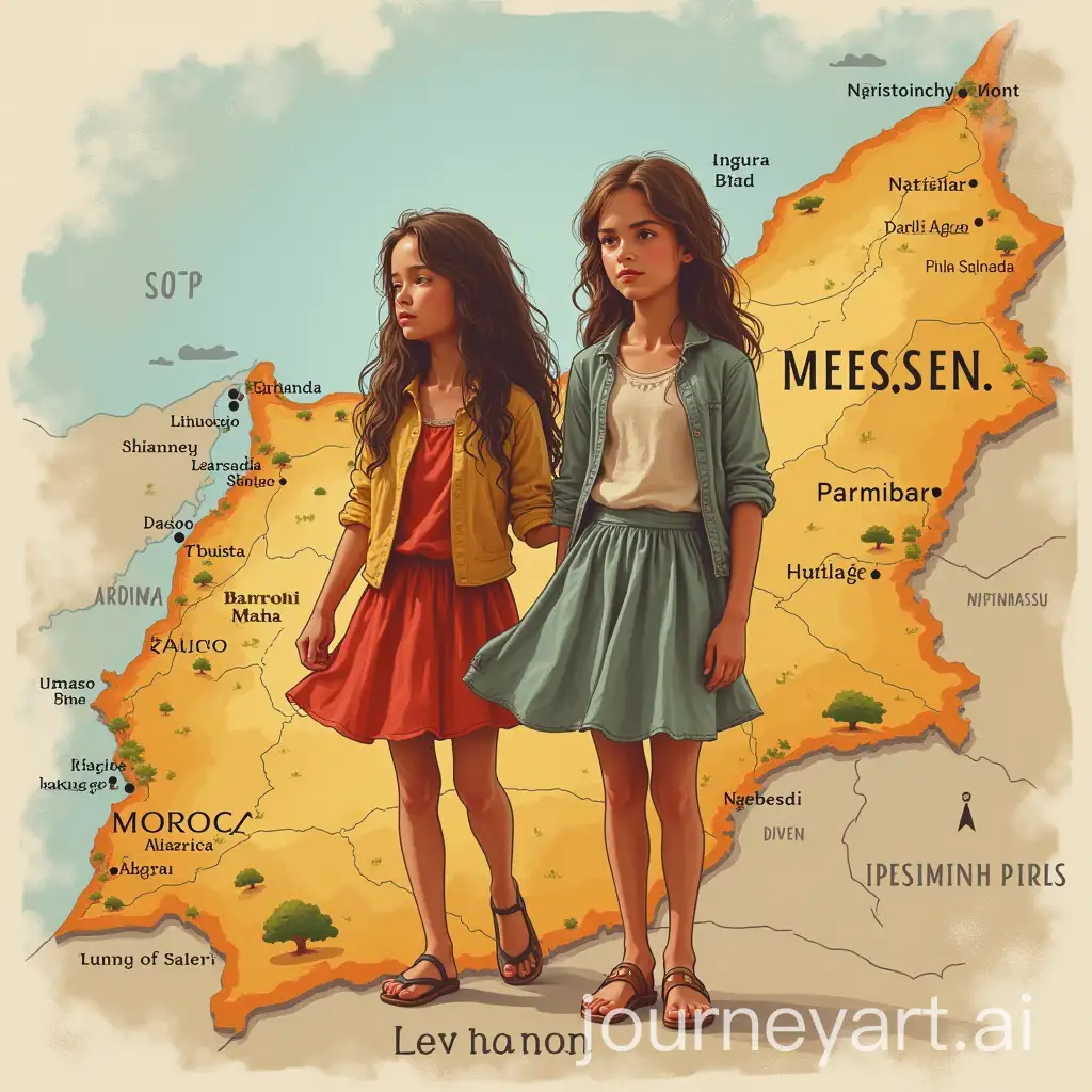 Young-People-Exploring-a-Map-of-Morocco