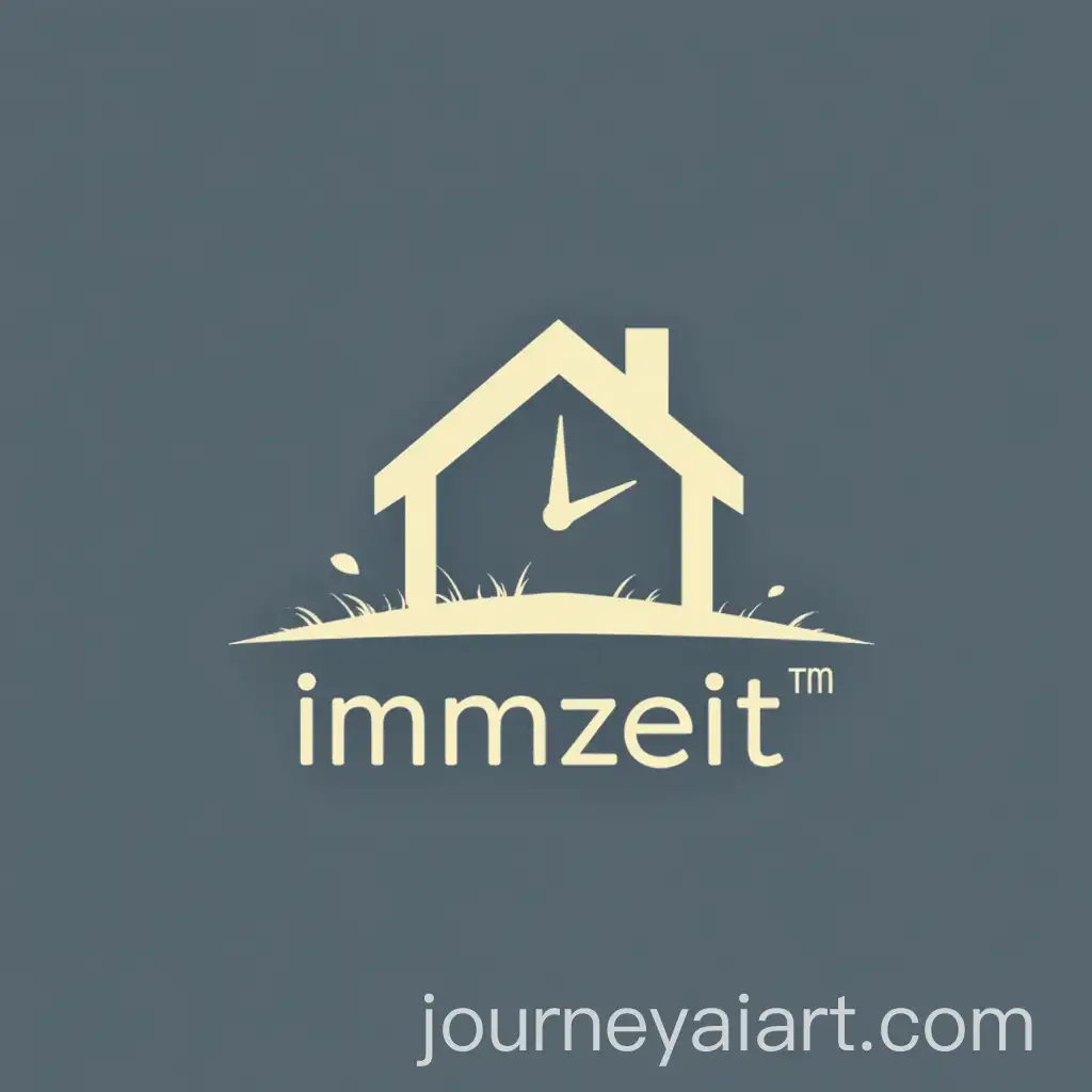 Immozeit-Real-Estate-Company-Logo-with-Time-Concept