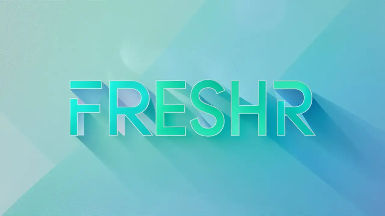 FreshR Typography on Vibrant Light Blue Background