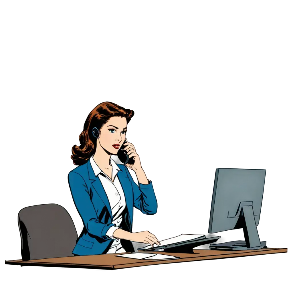 Elegant-Woman-MakingPNG-Image-Usage-Scenarios-a-Phone-Call-and-Taking-Notes-PNG-Image-for-Professional-Use