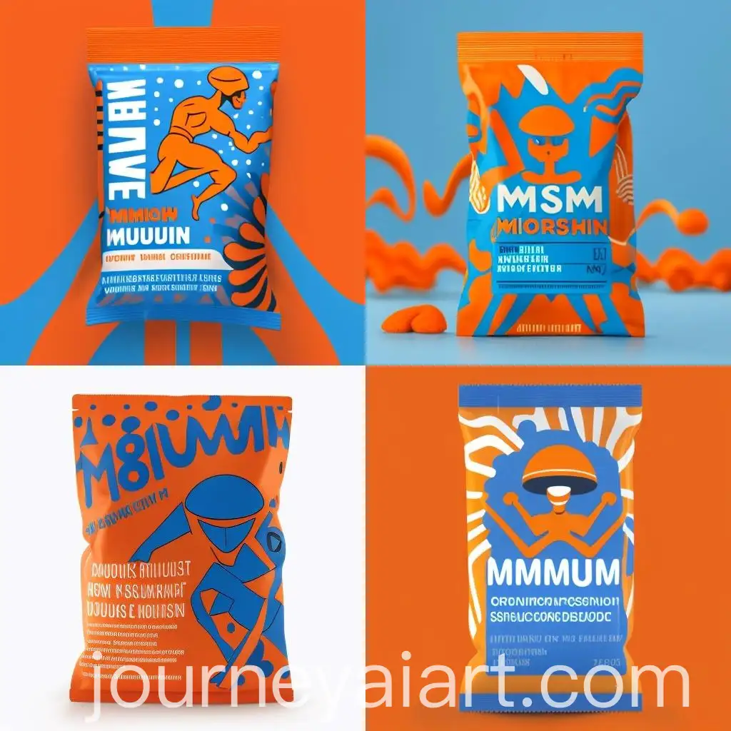 Energetic-Mushroom-Man-Sachet-Vibrant-Orange-Design-with-Blue-Electricity
