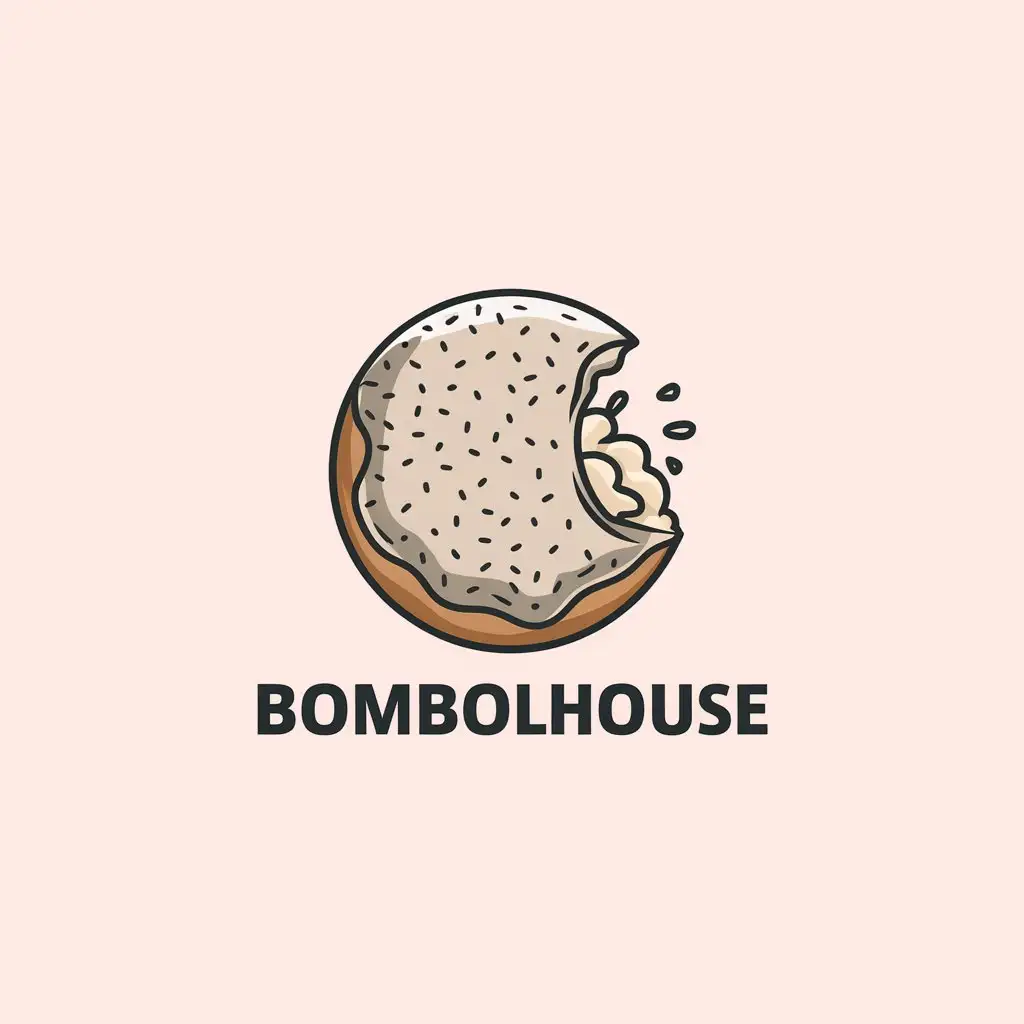 LOGO Design for Bombolhouse Minimalistic Doughnut with Exploding Cream