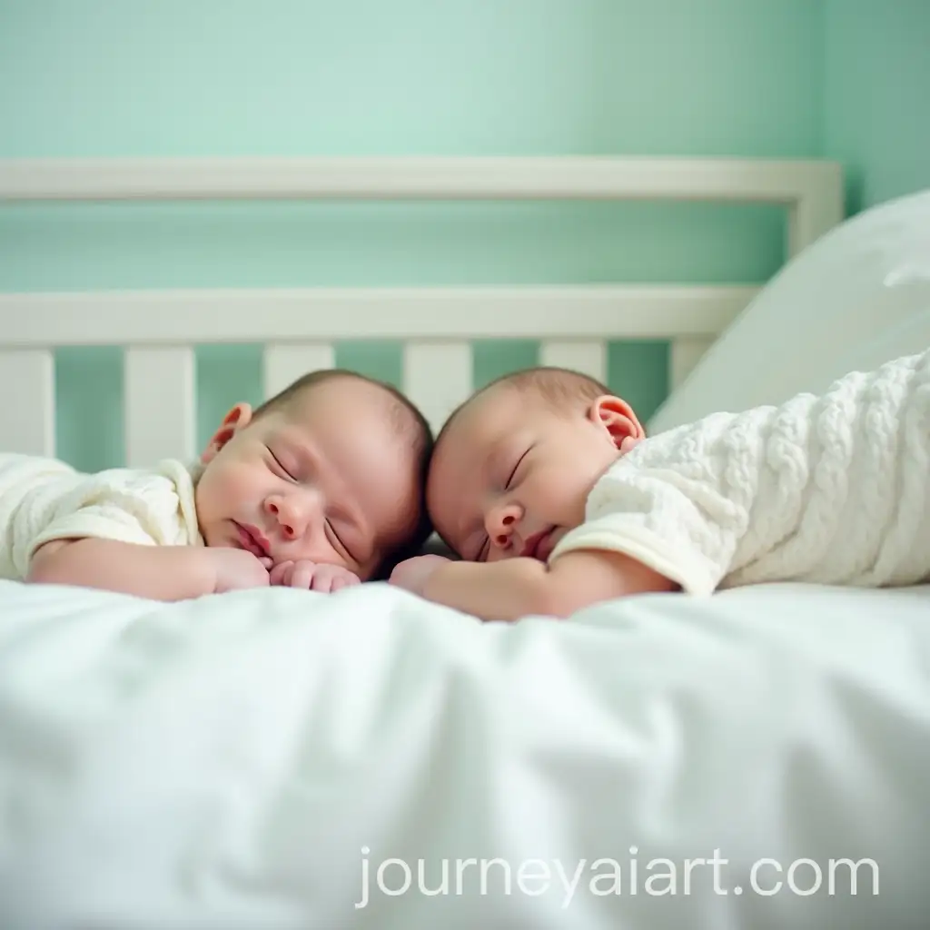 Two-Babies-Peacefully-Sleeping-in-Hospital-Crib-with-Soft-Natural-Lighting