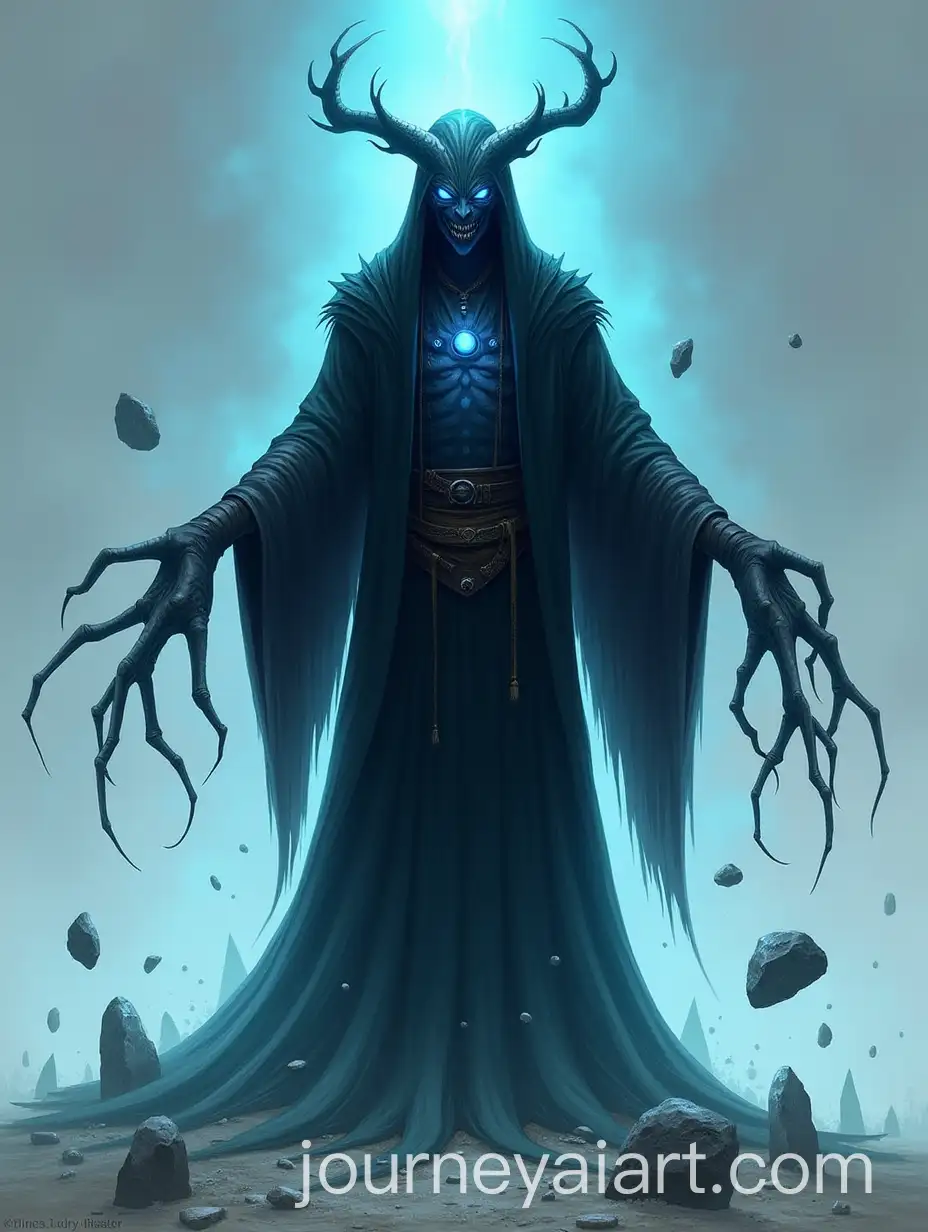 Tso-Lan-the-Gravity-Demon-with-Floating-Objects-and-Blue-Aura