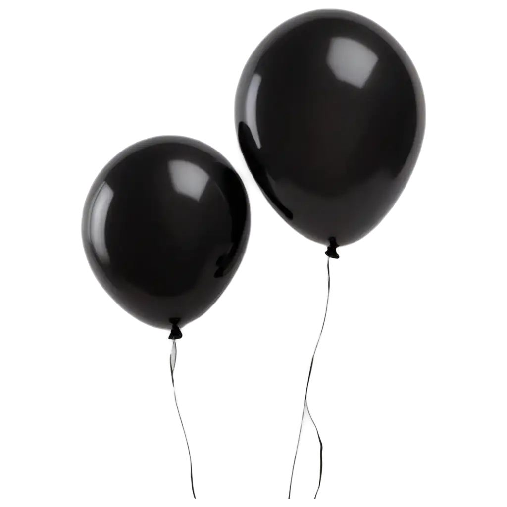 HighQuality-PNG-of-Black-Balloons-for-Creative-Projects