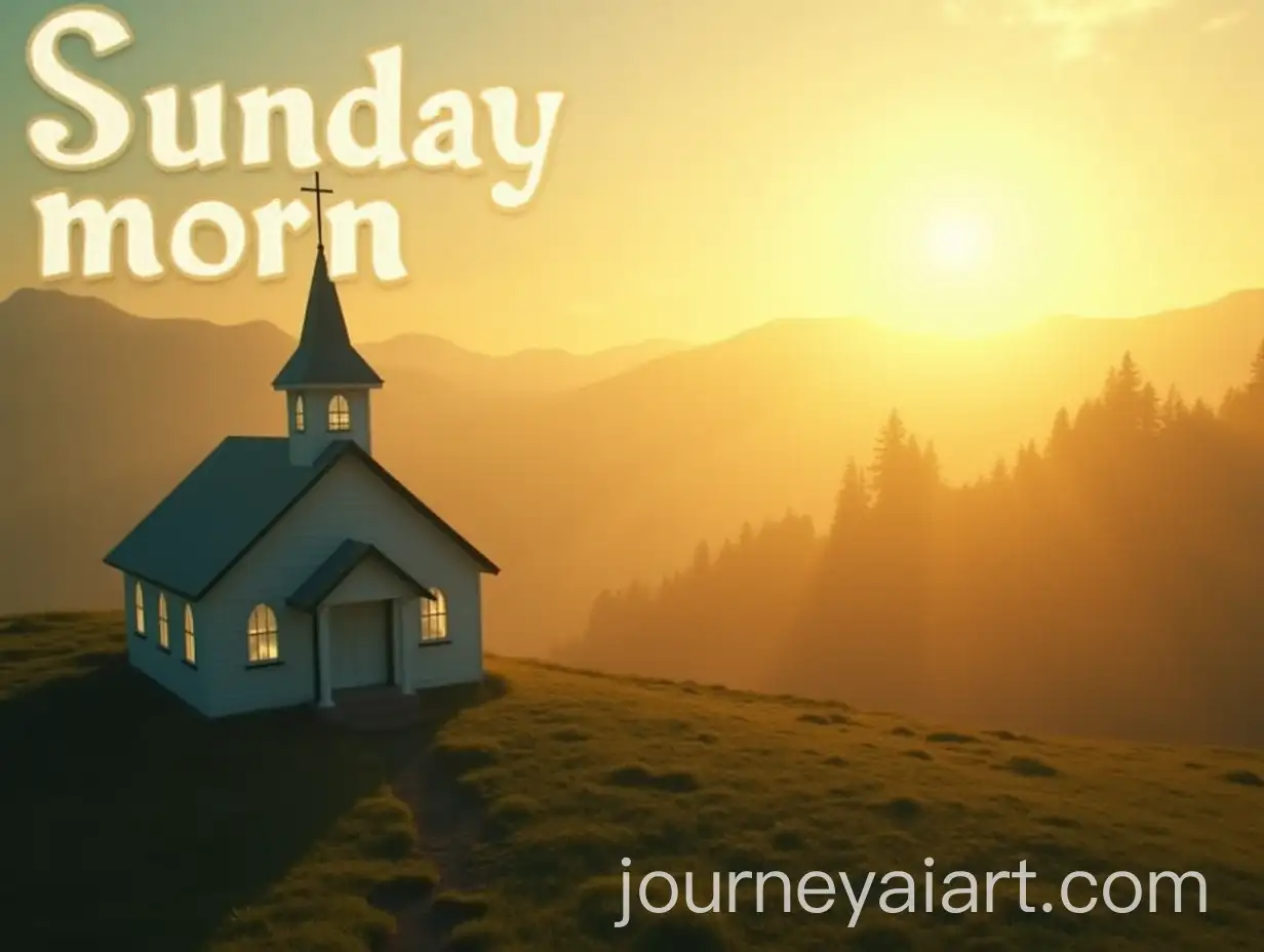 Sunrise-Over-a-Countryside-Chapel-with-Golden-Light