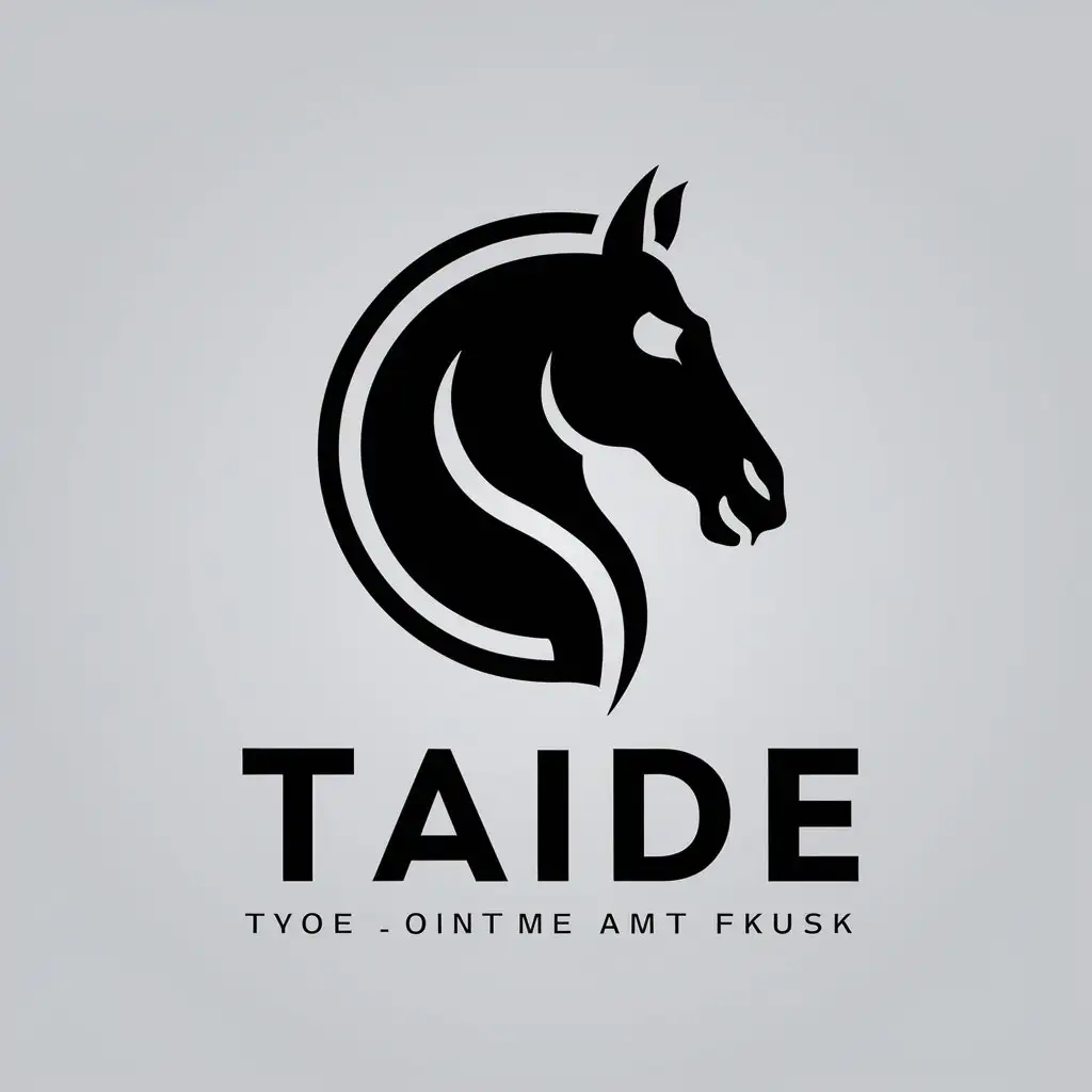 LOGO-Design-for-TE-Taide-Artistic-Brush-and-Horse-Head-Symbol-in-Art-Handicraft-and-Technology-Fields