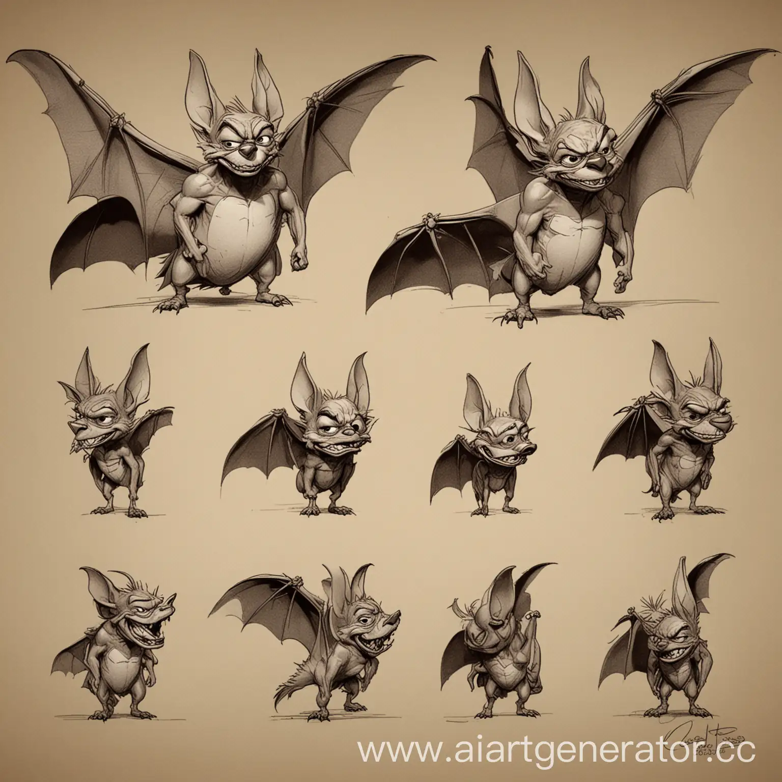 Cartoon-Bat-Character-Design-in-Chuck-Jones-Style