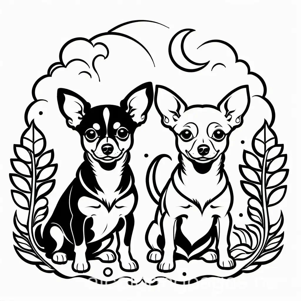 Two-Happy-Dogs-Coloring-Page-Chihuahua-Mix-and-Purebred-Chihuahua