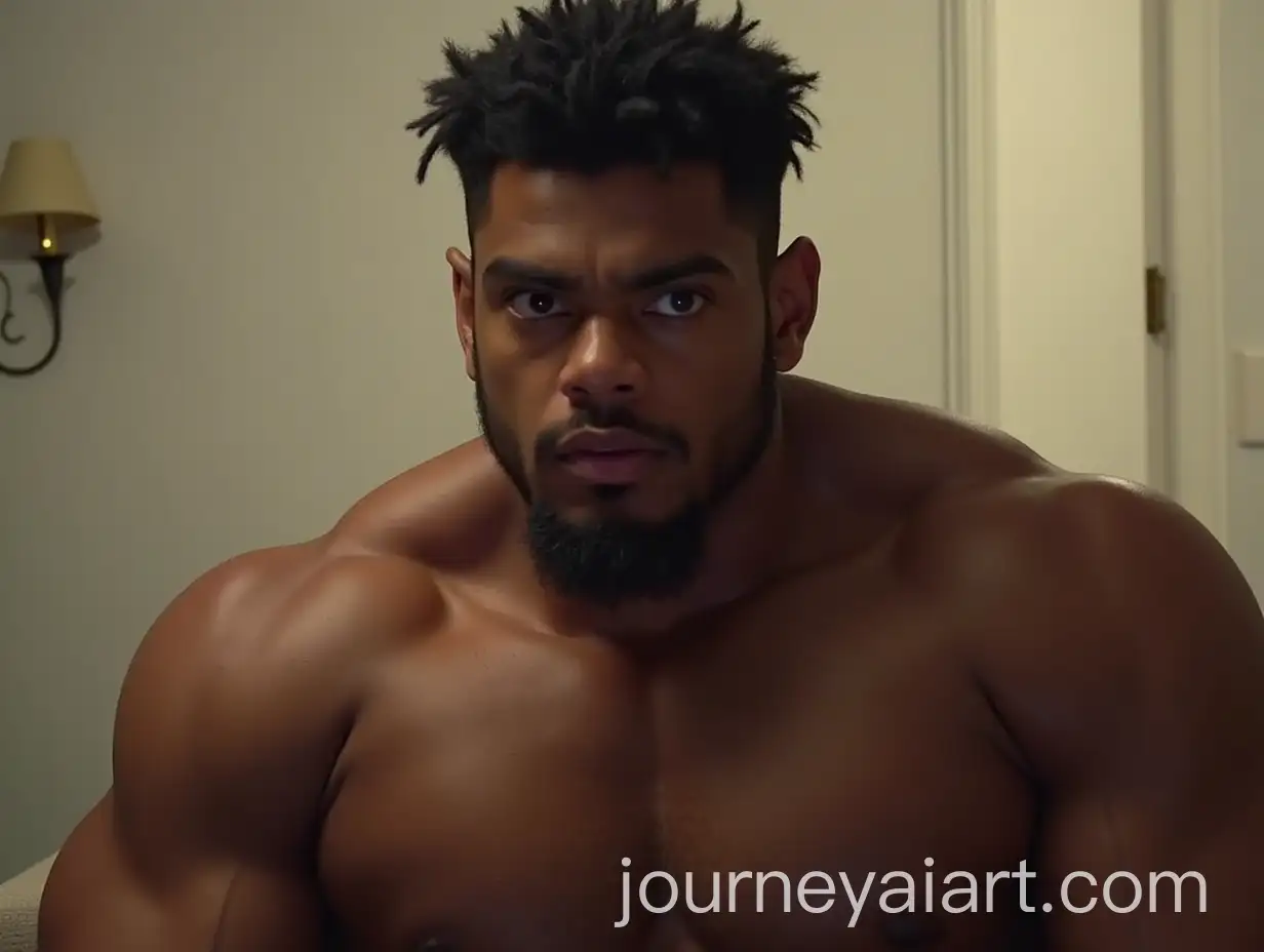 Muscle-Gay-Man-with-Bulky-Body-and-Dark-Skin