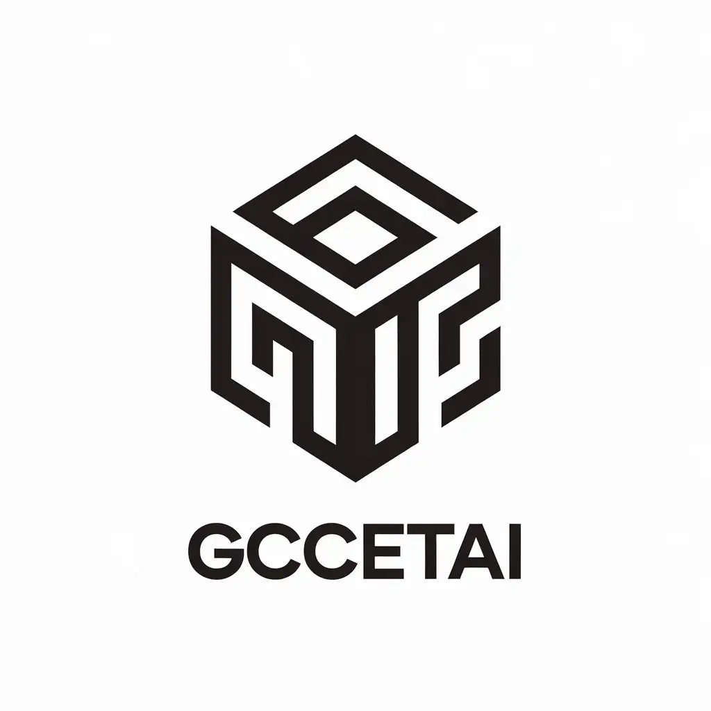 LOGO Design for Gccet AI Minimalist Cube Symbol for Technology Industry