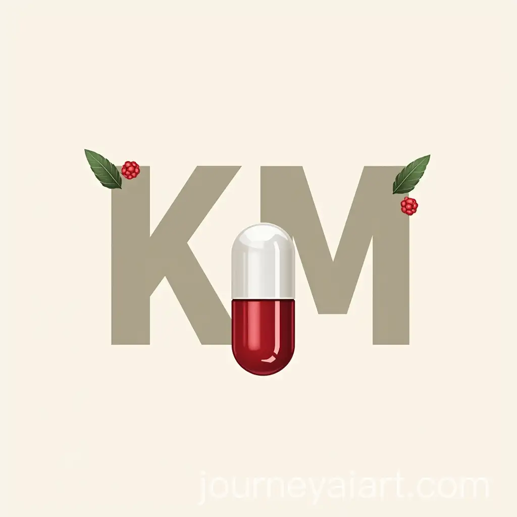 Modern-Minimalistic-Logo-Combining-K-and-M-with-Berries-and-PharmaceuticalLogo-Design-Expansion-Elements
