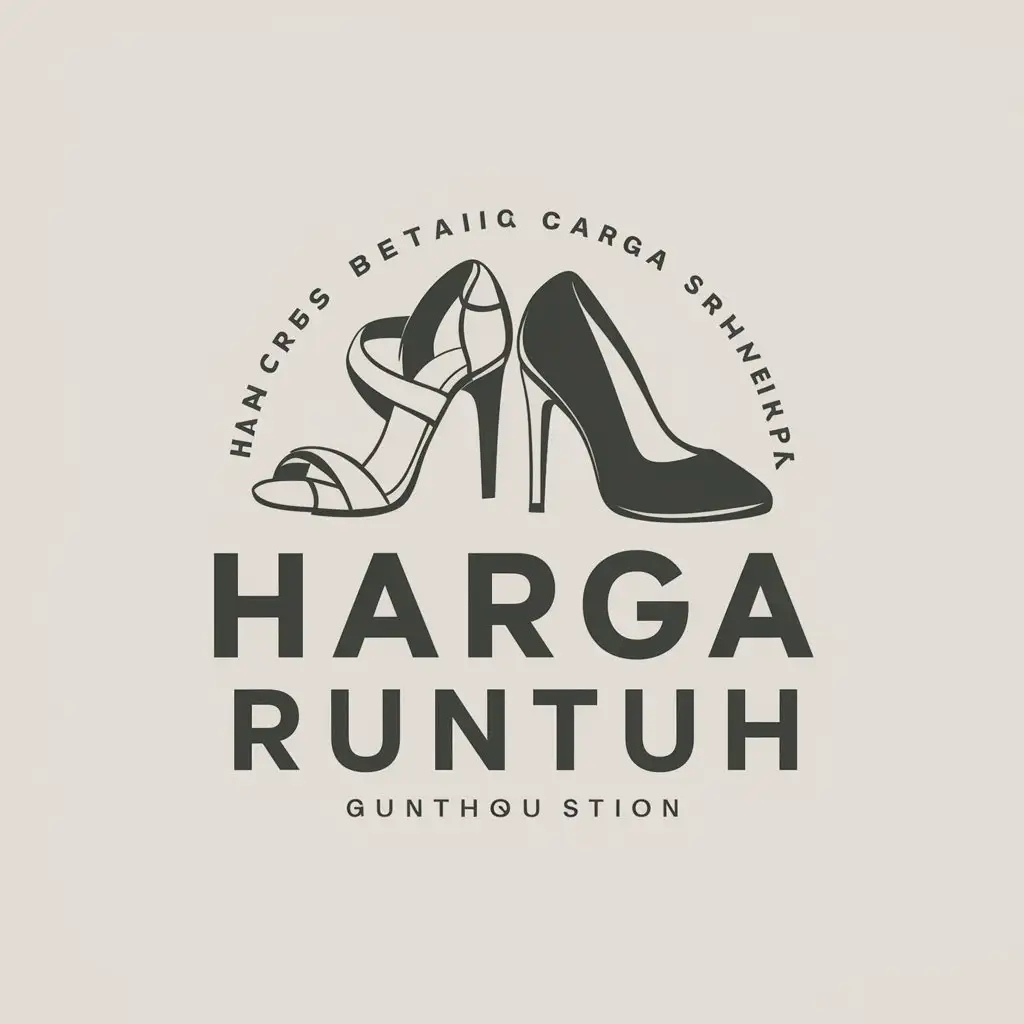 LOGO Design for HARGA RUNTUH Vector Design with Men and Women Shoes Theme