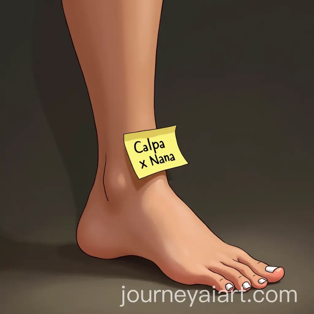 CloseUp-of-Male-Pedicured-Foot-with-Sticky-Note-Calpa-x-Nana-on-Sole