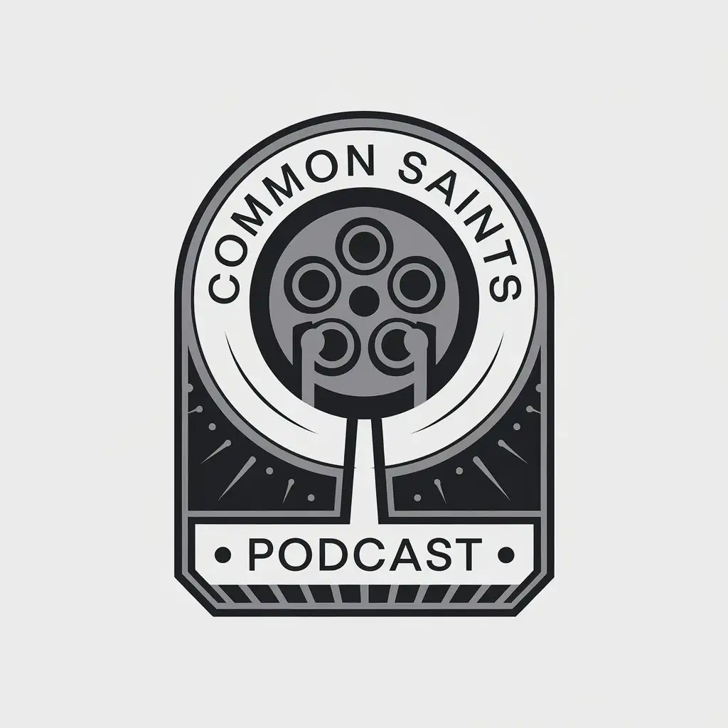 LOGO Design for Common Saints Podcast Modern Minimalist Style with Neutral Tones for Podcast Film Theme